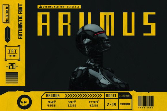 Arumus Font: A Modern Display Typeface for Crafters