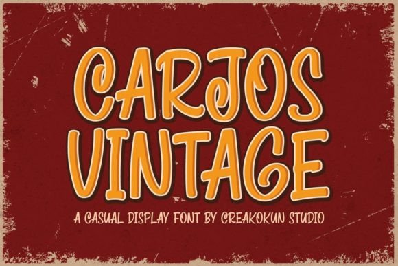 Carjos Vintage: A Playful Display Font for Authentic Digital Branding