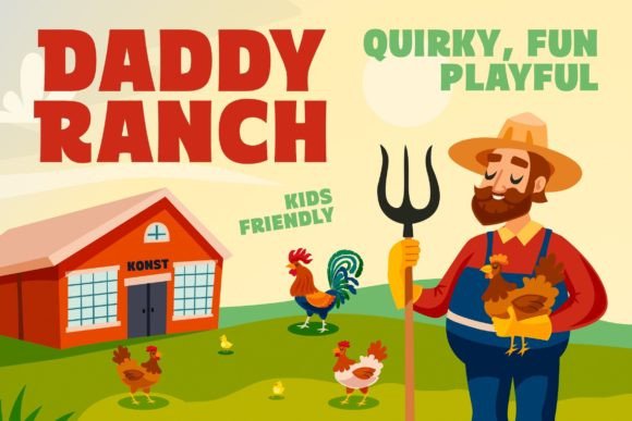 Daddy Ranch: A Joyful Display Font for Small Business Branding