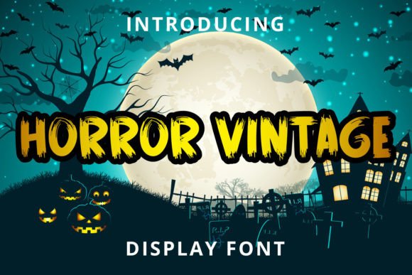 Horror Vintage: A Playful Display Font for Bold Digital Branding