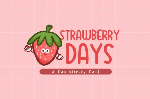 Strawberry Days: A Playful Display Font for Editorial Charm